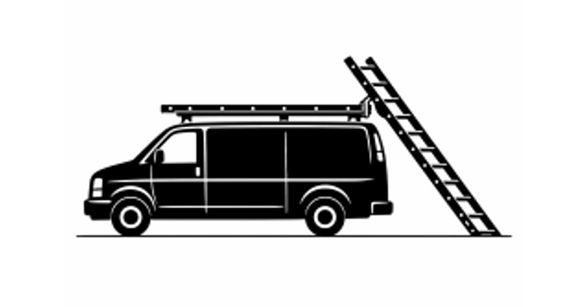 Hydraulic Drop Down Ladder Rack for 2 Ladders on Commercial Vehicles