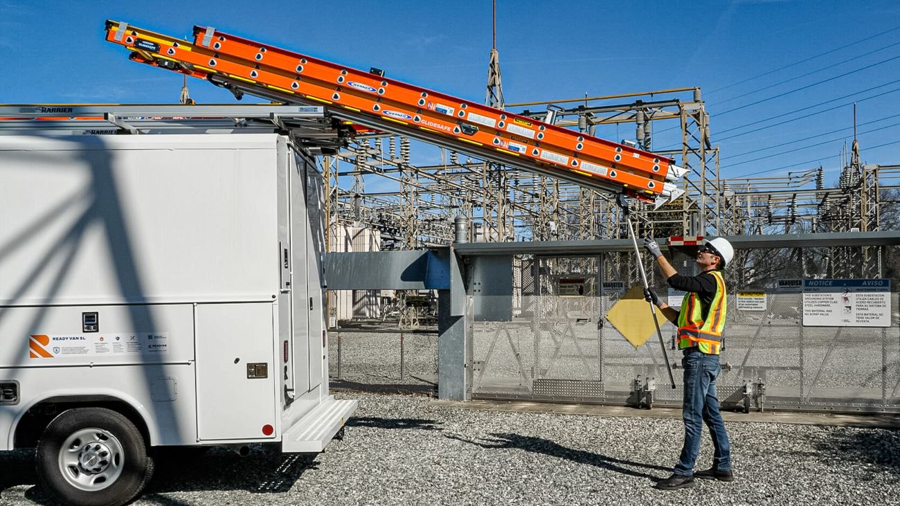 worked unloading drop down ladder racks