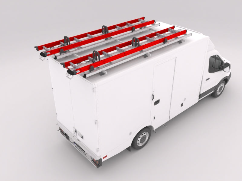 enclosed service body knapheide with drop down ladder rack