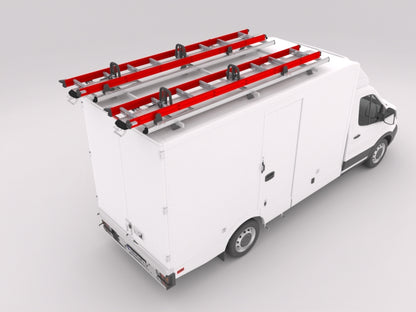 enclosed service body knapheide with drop down ladder rack