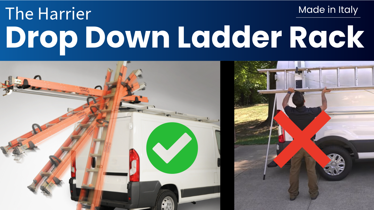 Load video: drop down ladder rack the Harrier demonstration