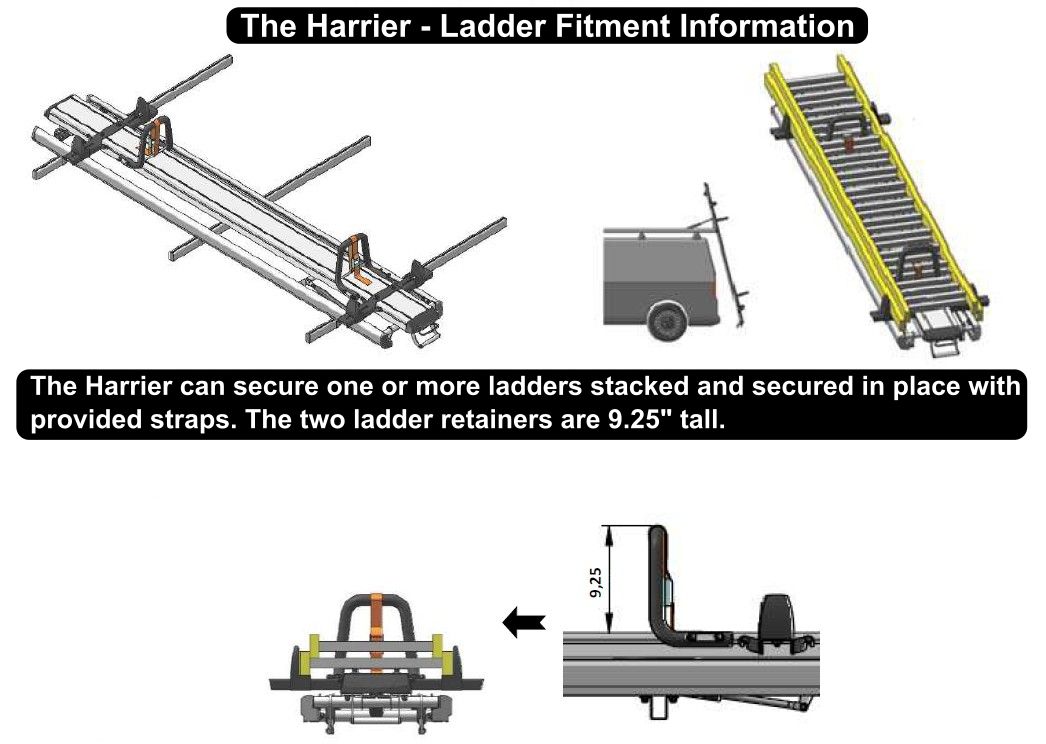 drop down ladder rack diagram for ladder fitment