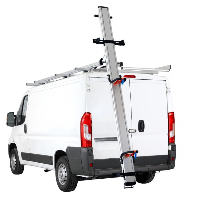white ram promaster commecrial van with ladder rack