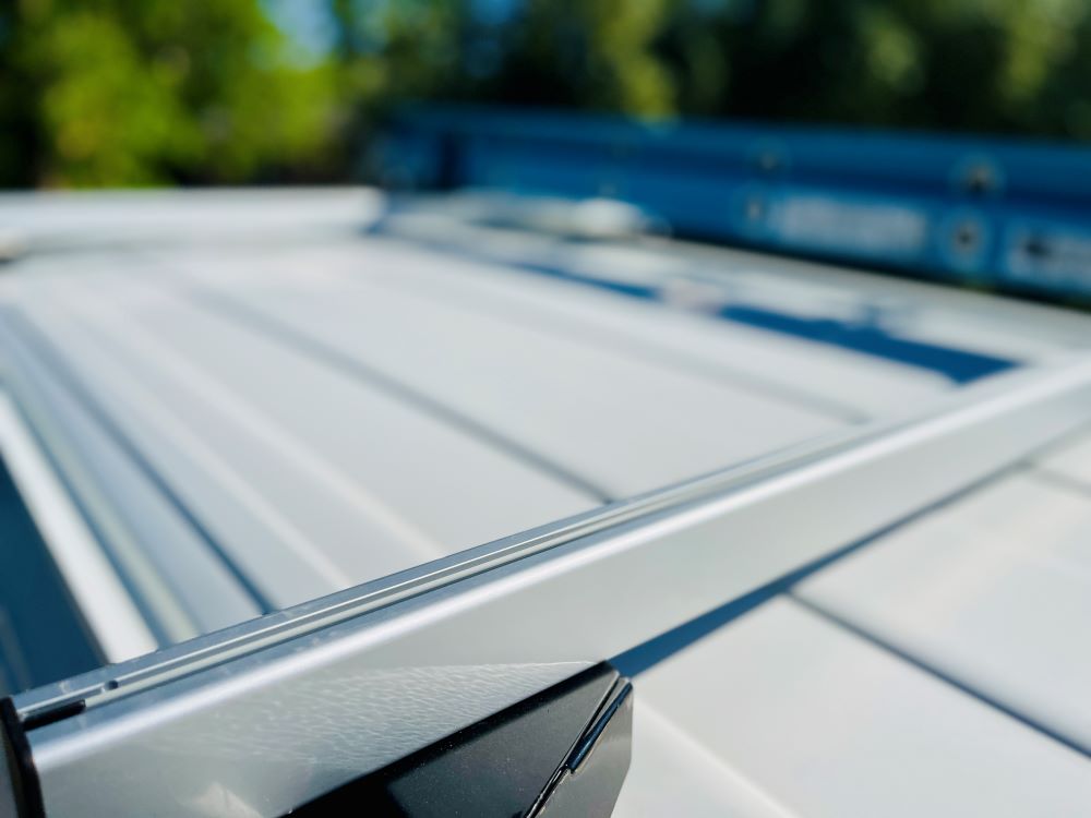 van roof rack, close up
